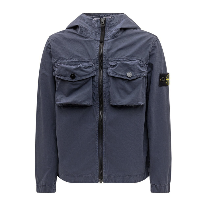 ジャケット・アウター STONE  NY HOODED OVERSHIRT STONE ISLAND JUNIOR HOODED OVER SHIRT IN BLUE – asclo